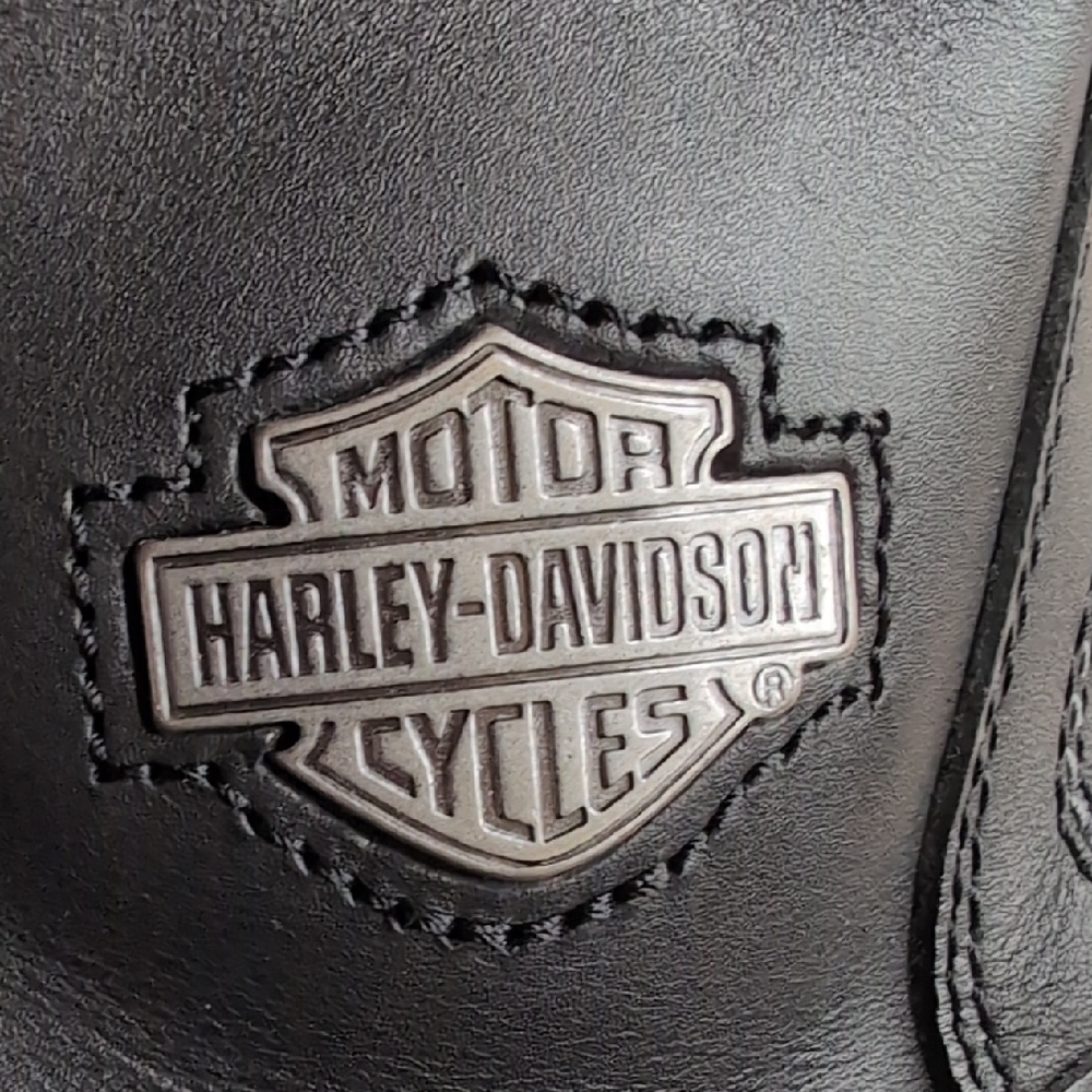 Harley-Davidson Black Leather Combat Boots - Picture 9 of 10
